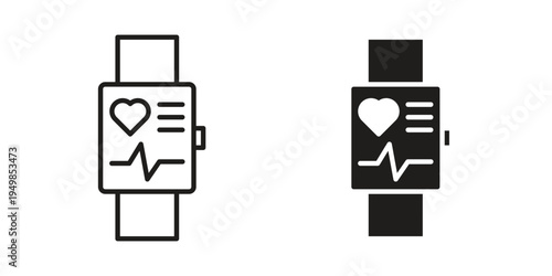 Smartwatch icon symbol collection for web design. Icon Element For Design
