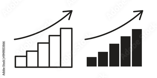 Statistics icon symbol collection for web design. Icon Element For Design