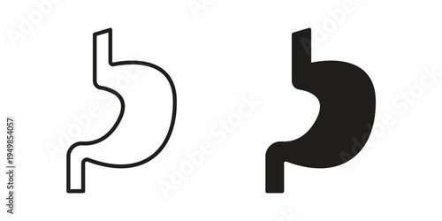 Stomach icon symbol collection for web design. Icon Element For Design