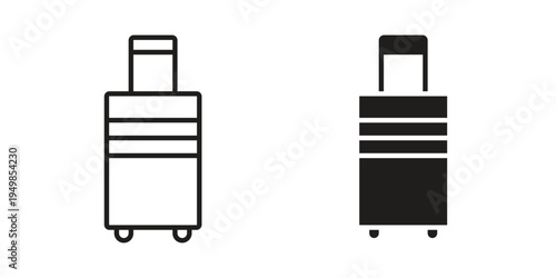 Suitcase icon symbol collection for web design. Icon Element For Design