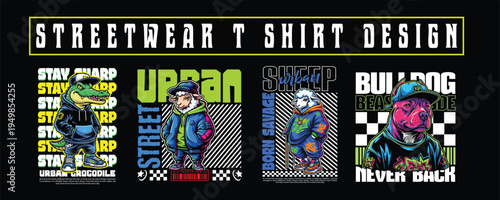 Urban Streetwear T-Shirt Design Bundle – Modern Graffiti Typography Graphic Pack