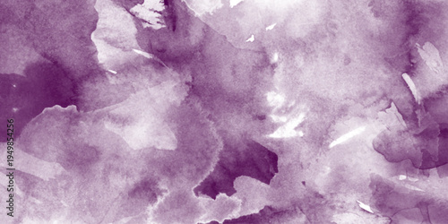  abstract purple smoke watercolor background, soft hues and textured design, natural marble pattern template colorful violet watercolor background for Valentine day or wedding.