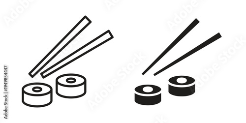 Sushi icon symbol collection for web design. Icon Element For Design