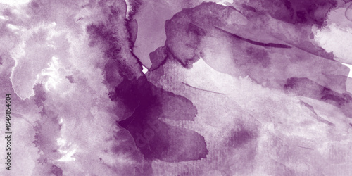  abstract purple smoke watercolor background, soft hues and textured design, natural marble pattern template colorful violet watercolor background for Valentine day or wedding.