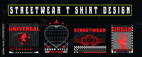 Urban Streetwear T-Shirt Design Bundle – Modern Graffiti Typography Graphic Pack