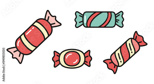Chewy Candy Line art vector minimal creative abstract illustration
