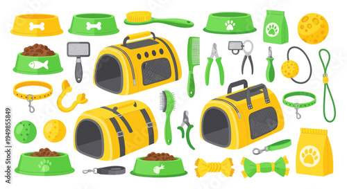 Pet Care Essentials: Carriers, Bowls, Grooming Tools, Toys, and Food Bags