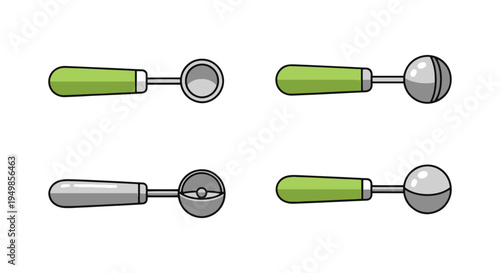 Classic Melon Ball Line art creative vibrant abstract tone vector