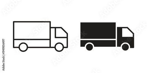 Truck icon symbol collection for web design. Icon Element For Design