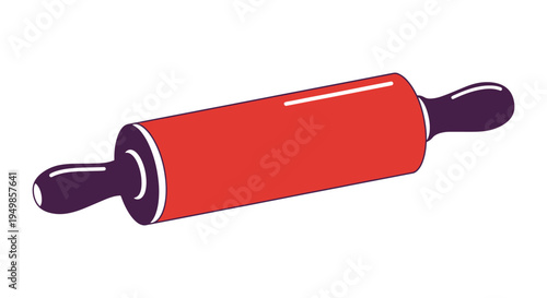 Dough Roller Line art vector abstract color concept