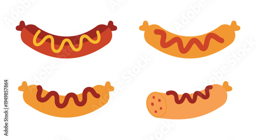 Currywurst Line art vector soft abstract artistic illustration