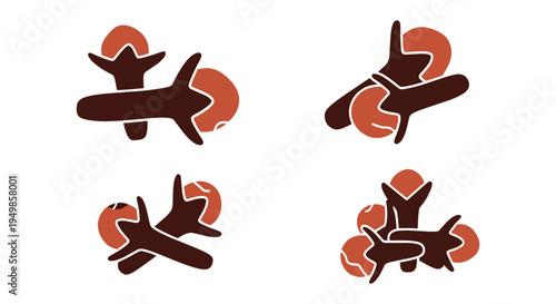 Clove Spice Line art vector creative fluid abstract color