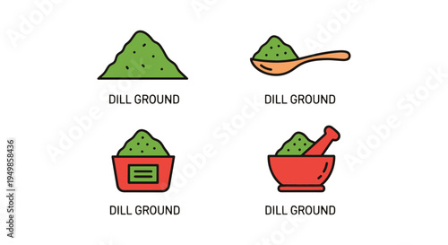 Dill Ground Line art vector modern abstract colorful illustration
