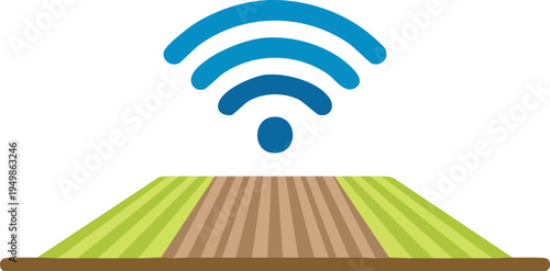 Minimalist Precision Crop Field Vector