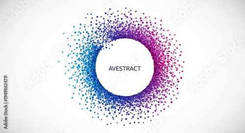 Abstract Circle Burst of Colorful Particles.