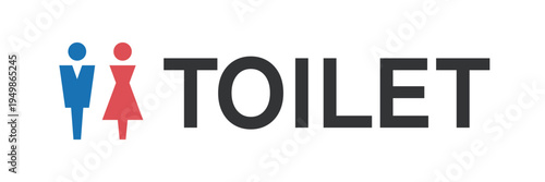 シンプルなトイレの案内サイン・看板