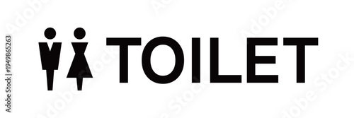 シンプルなトイレの案内サイン・看板