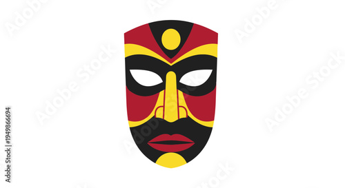 Colorful Theatrical Mask Design Closeup.