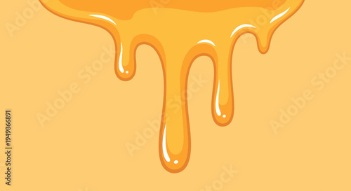 Honey dripping down slowly smooth.