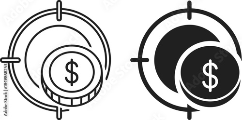 Financial growth and investment icons