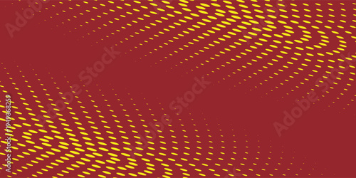 Abstract Red and Yellow Radial Halftone Pattern Background
