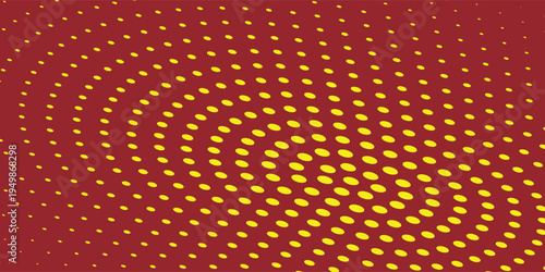 Abstract Red and Yellow Radial Halftone Pattern Background
