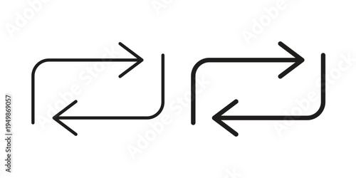 Converter icon element for graphic designs. line and flat symbols