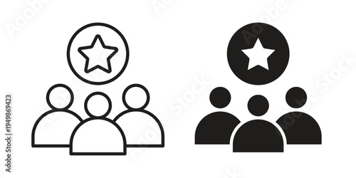 Customer experience icon element for graphic designs. line and flat symbols