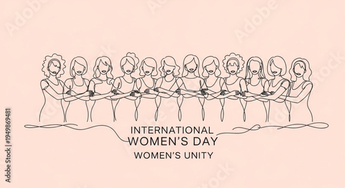 Diverse group of women celebrating International Womens Day together.
