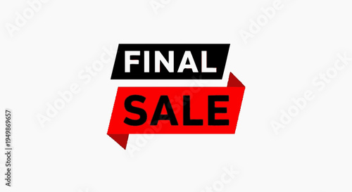 Final Sale Signage Discount Label.