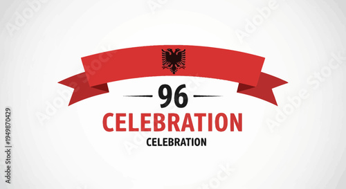 Albania Independence Day Celebration - 96 Years Anniversary Banner