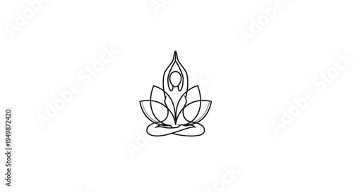 Lotus Flower Meditation Yoga Symbol.