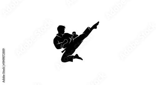 Man doing a high kick move.