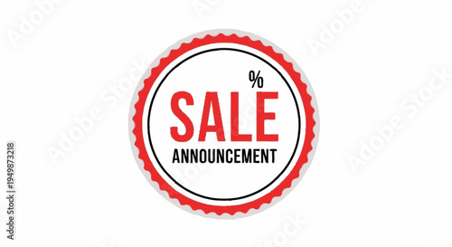 Sale announcement discount label sticker.