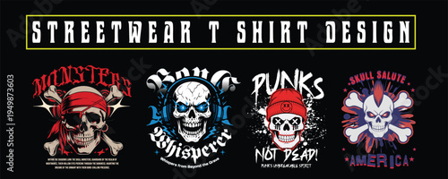 Urban Streetwear T-Shirt Design Bundle – Graffiti Typography Graphic Pack