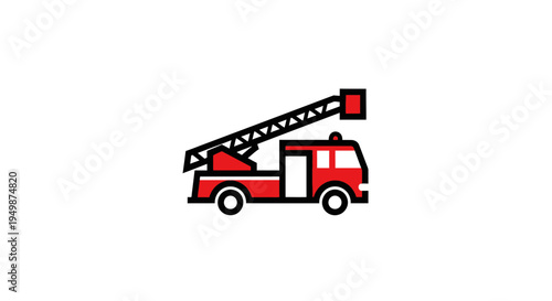 Red Fire Truck Emergency Vehicle.