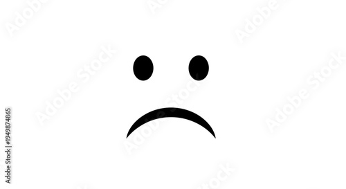 Sad face emoticon frowning expression symbol.