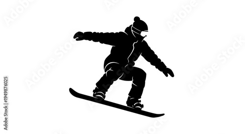 Snowboarder in mid air trick.