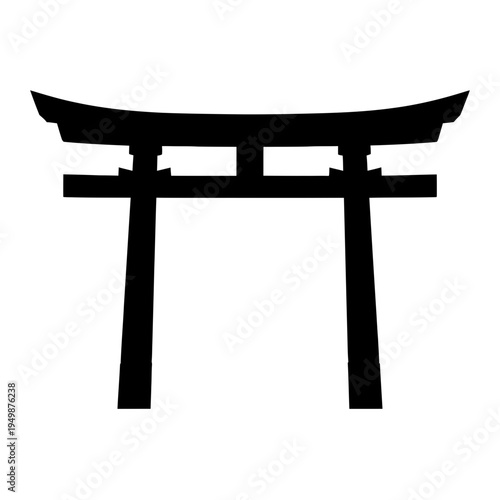 Traditional Japanese Torii Gate Structure.