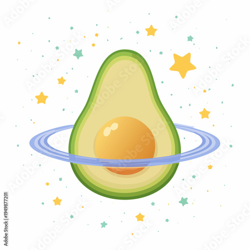 Avocado Planet A Cosmic Culinary Adventure in Outer Space