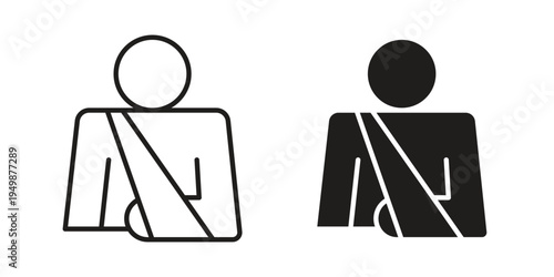 Injuries icon element for graphic designs. line and flat symbols