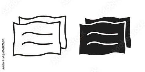 Lasagne icon element for graphic designs. line and flat symbols