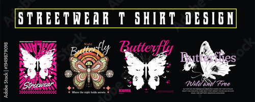 Urban Streetwear T-Shirt Design Bundle – Graffiti Typography Graphic Pack