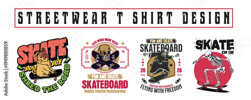 Urban Streetwear T-Shirt Design Bundle – Graffiti Typography Graphic Pack