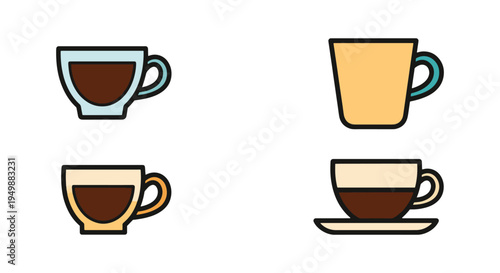 Espresso Cup Line art vector dynamic smooth abstract illustration