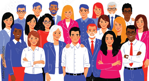 Vibrant Diverse Community Group Smiling Joyfully Together