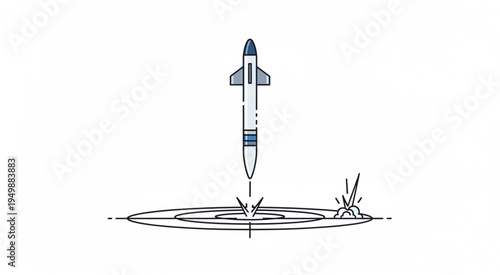 Rocket Hitting Target - Precision and Accuracy in Goal Achievement.