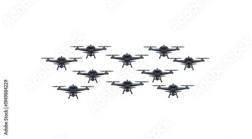 Formation of Drones - A Coordinated Aerial Display of Unmanned Vehicles.