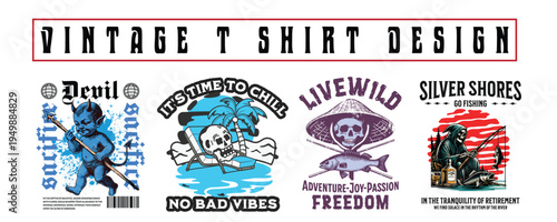 Urban Streetwear T-Shirt Design Bundle – Graffiti Typography Graphic Pack