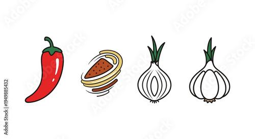 Fajita Spice Line art vector dynamic modern artistic abstract illustration